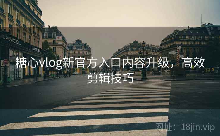 糖心vlog新官方入口内容升级,高效剪辑技巧